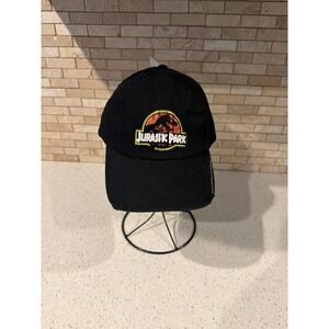 Jurassic Park Baseball‎ Cap Distressed Black Universal Studios nwt